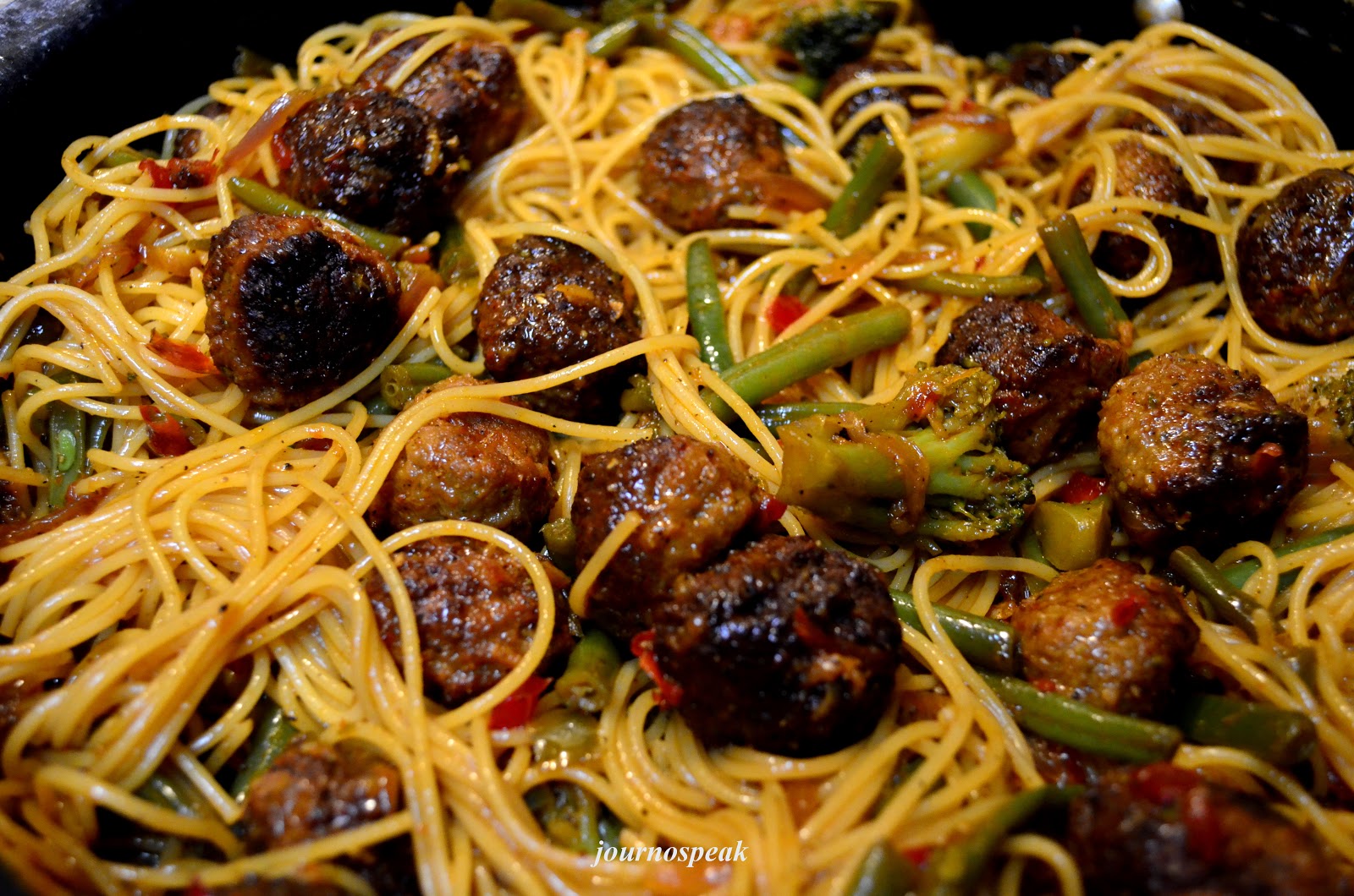 CHINESE STYLE SPAGHETTI WITH MEATBALLS JOURNOSPEAK