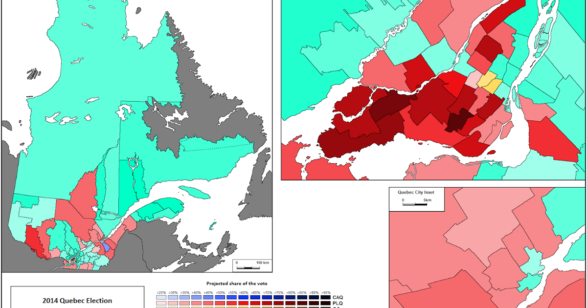 Canadian Election Atlas 2014 Quebec provincial election Week 2
