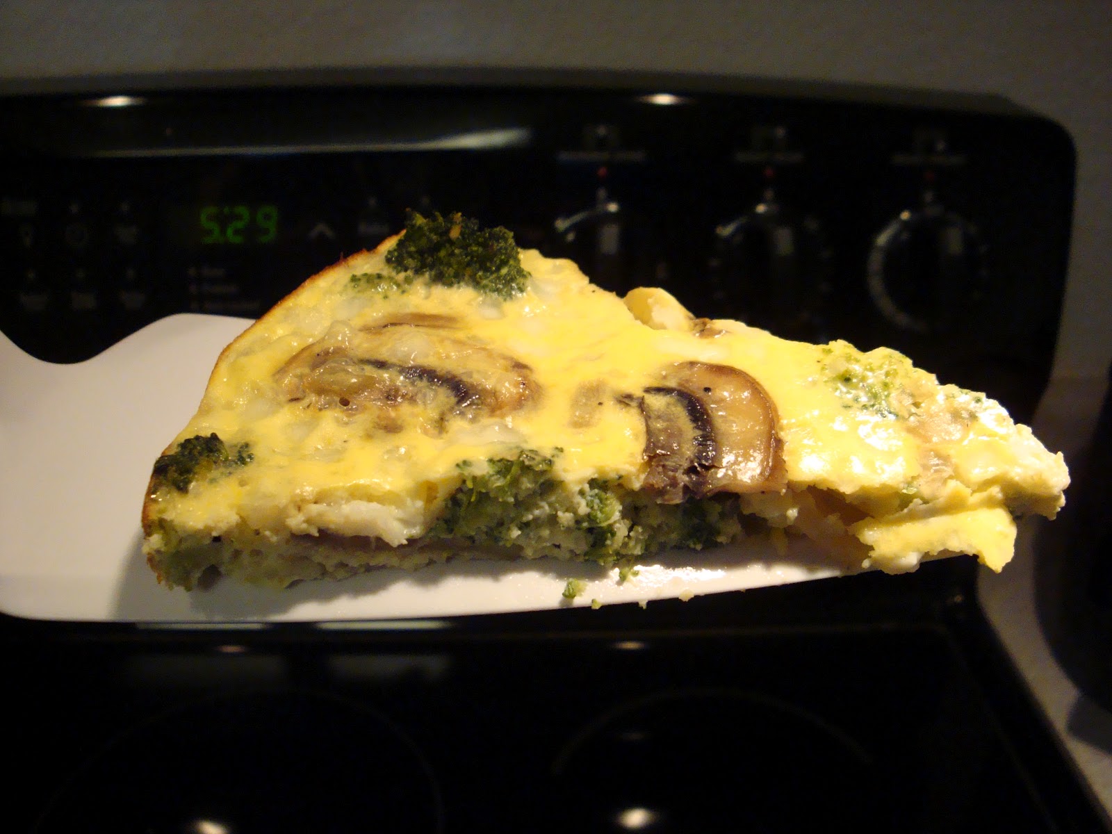 kimscookingfrenzy Crustless Broccoli Mushroom Quiche with Cottage Cheese