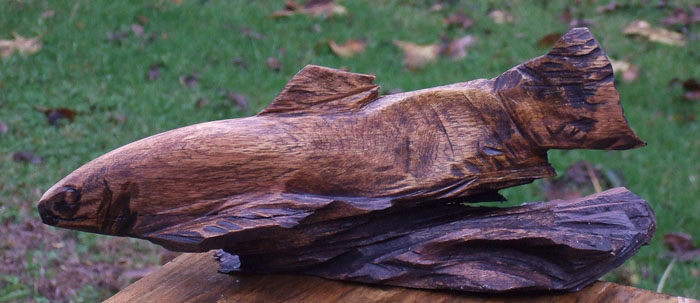 valley oak trout carving