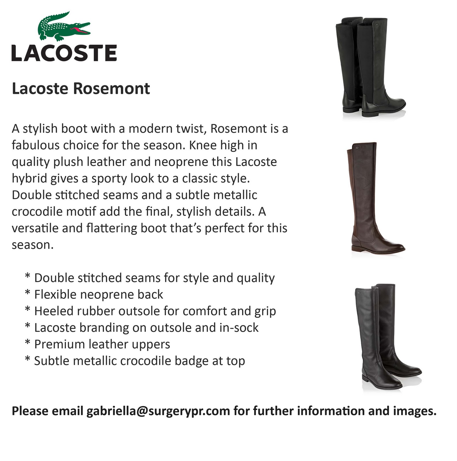 Who knew…Knee High Boots by Lacoste?