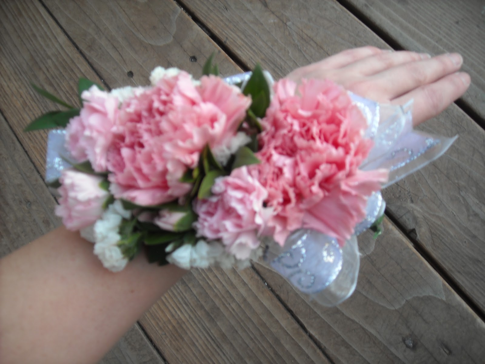 Becky's Blossoms Carnation Wristlet Corsage