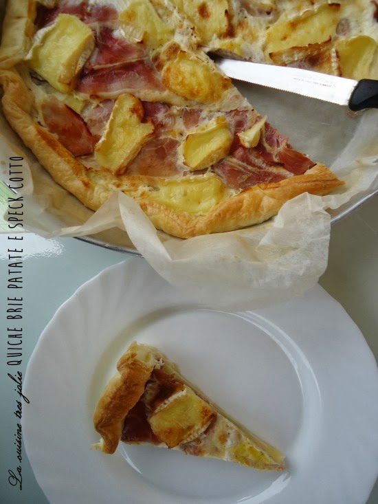 quiche di brie, patate e speck cotto