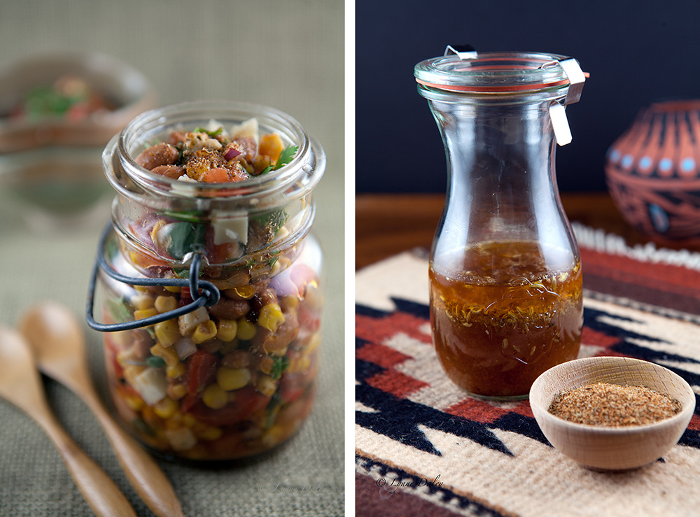 Cafe Lynnylu Pinto Bean and Corn Salad with Smoky Citrus Dressing