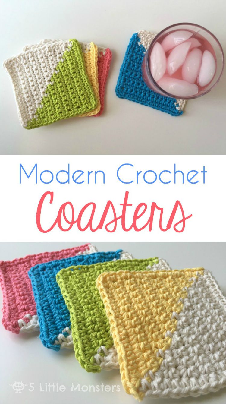 Modern Crochet Coasters, Crochet Pattern