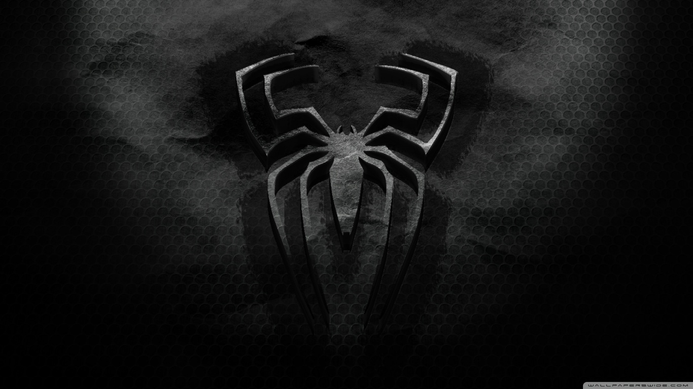Black Logo Spiderman Wallpaper HD