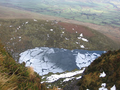 Frozen Coumduala with its End Moraine