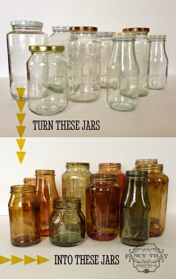 DIY EASY UPCYCLING Tinted Glass Jars & Bottles thee Kiss of Life