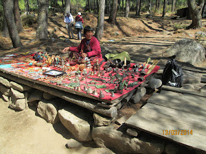 Souvenir seller at base of Taktsang Monastery(Tigers Nest) trek.