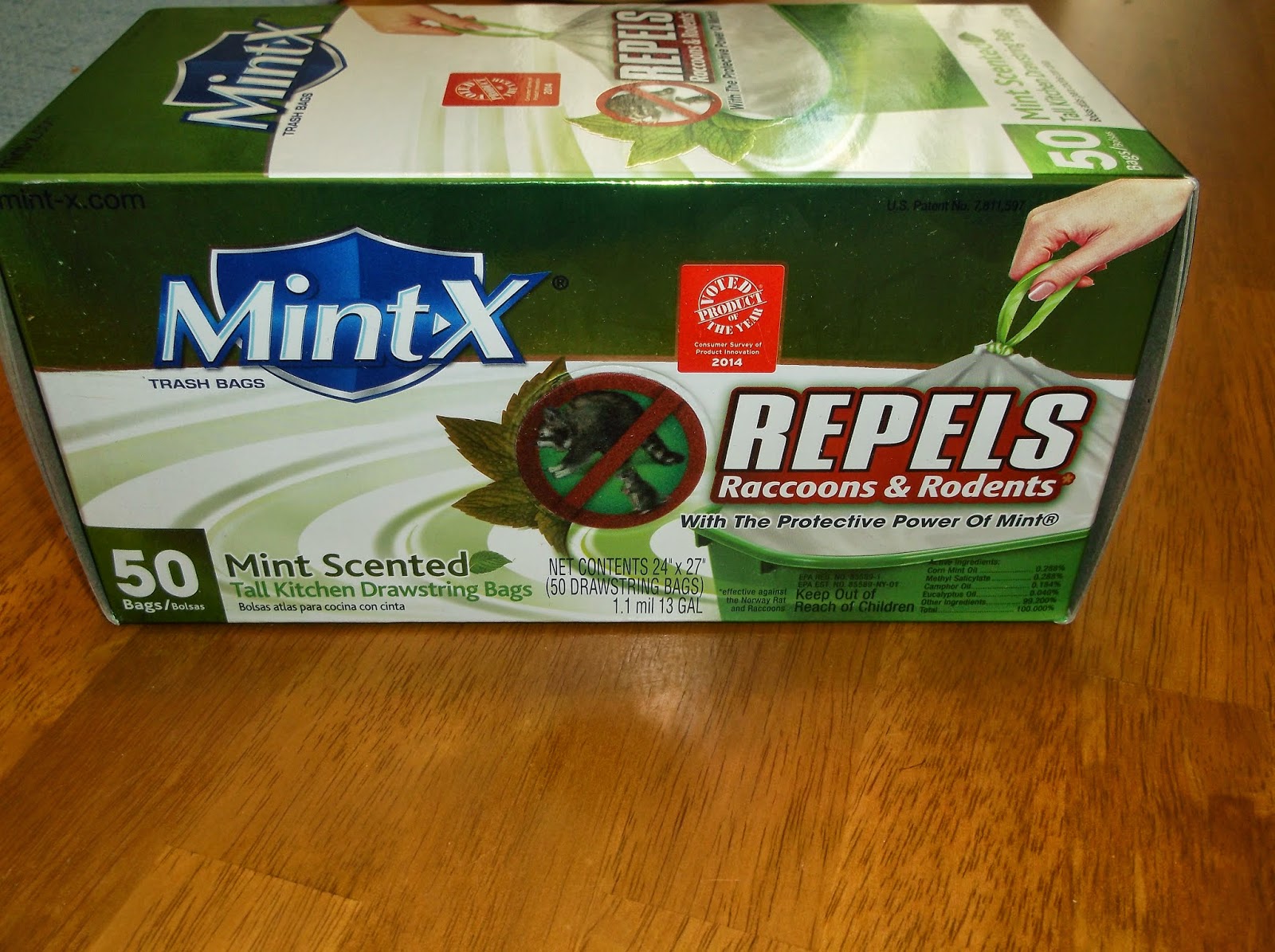 Missy's Product Reviews : Mint-X Trash Bags Repel Rodents and other critters