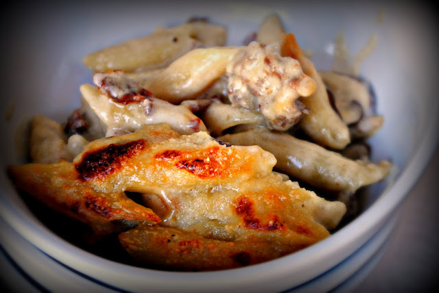 Baked Penne with Italian Sausage and Sun-Dried Tomatoes l SimplyScratch.com