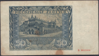 Polonia 50 Zlotych 1941 P# 102