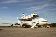 Endeavour shown here atop a modified Boeing 747 in (space shuttle)