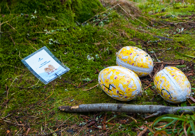 Dragon Eggs found on Mount Floyen in Bergen Norway yellow and white painted dragon eggs in bergen norway