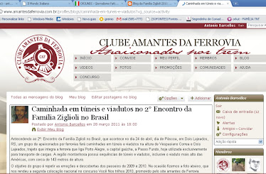 Notícia no site AMANTES DA FERROVIA