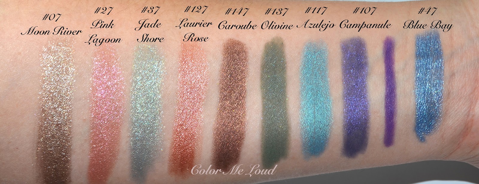 Chanel Stylo Eye Shadow #107 Campanule, #117 Azulejo, #127 Laurier Rose,  #137 Olivine, #147 Caroube and Style Yeux #997 Orchidée, Swatch, Review &  FOTD for Summer 2015 Collection