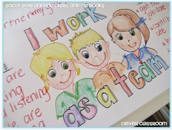 Back to school anchor chart for classroom expectations: Social Skills Flippy Books Clever Classroom Back to school anchor chart for classroom expectations: Social Skills Flippy Books Clever Classroom