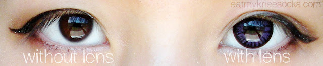 {Review} Klenspop - M.I Contact Cara Violet Lenses - With and Without A with-and-without comparison of the Cara Violet lenses from Klenspop, modeled on dark brown eyes.