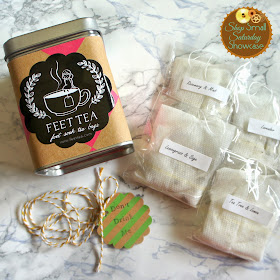 Feet Tea feature & GIVEAWAY on Shop Small Saturday at Diane's Vintage Zest!  #beauty #relax #spa #gift #aromatherapy