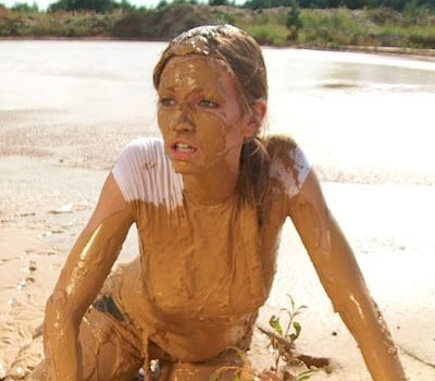 Dirty Naked Girl With Mud