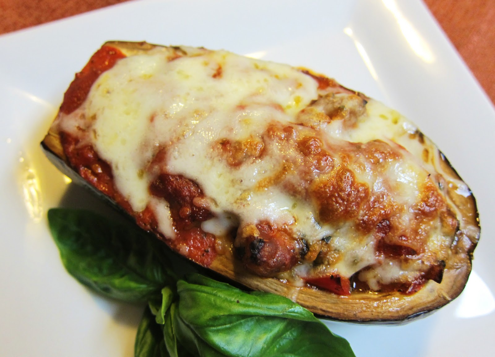 Garlic and Sea Salt Italian Stuffed Eggplant