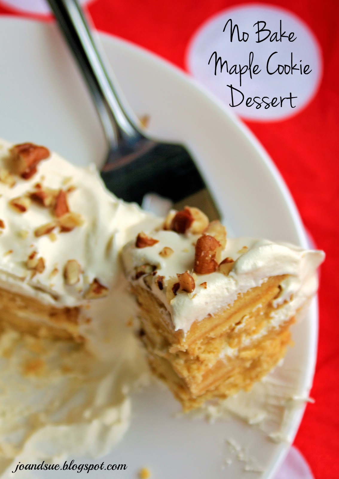 Jo and Sue No Bake Maple Cookie Dessert