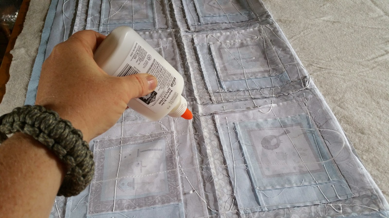 Sara's Quilting Corner Elmers Glue Quilt Basting Tutorial