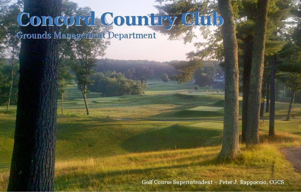 Concord CC: Grounds Management Dept.