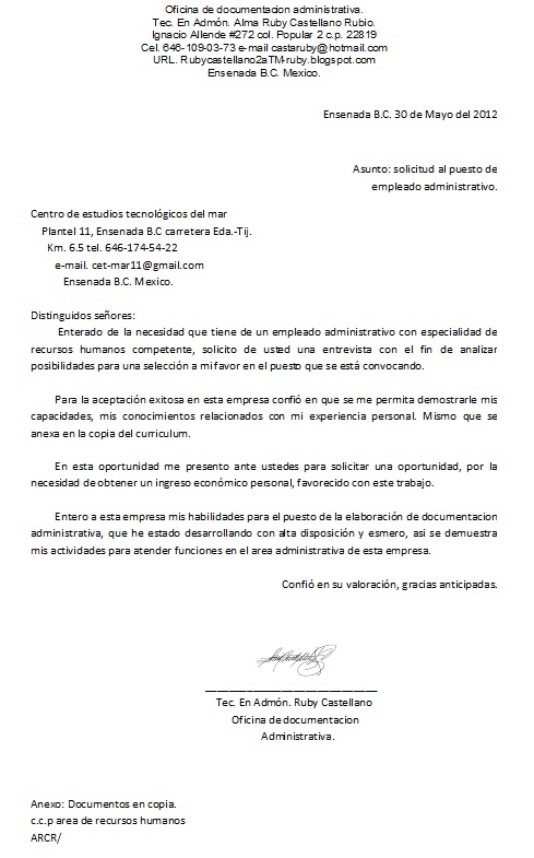 guia didactica documentacion administrativa estructura tipo de carta