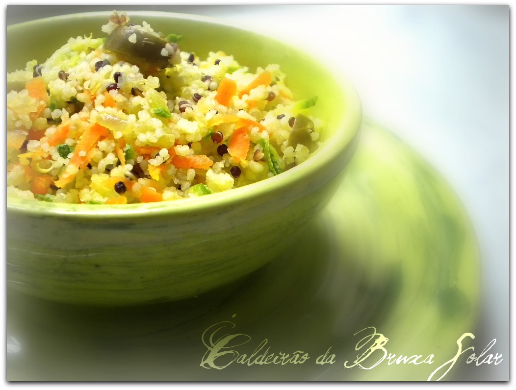 Receitas do Caldeirão Cuscuz marroquino com Quinoa e vegetais