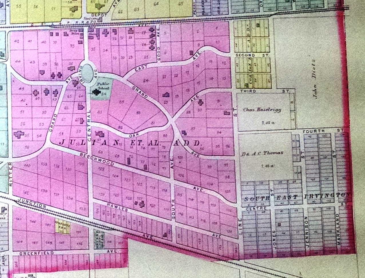 The Horner House Project 1889 Irvington Map