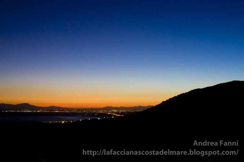 tramonto del golfo di Cagliari visto da Quartu S. Elena