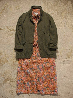 FWK by Engineered Garments Ghurka Dress in Khaki Paisley India Print Spring/Summer 2015 SUNRISE MARKET