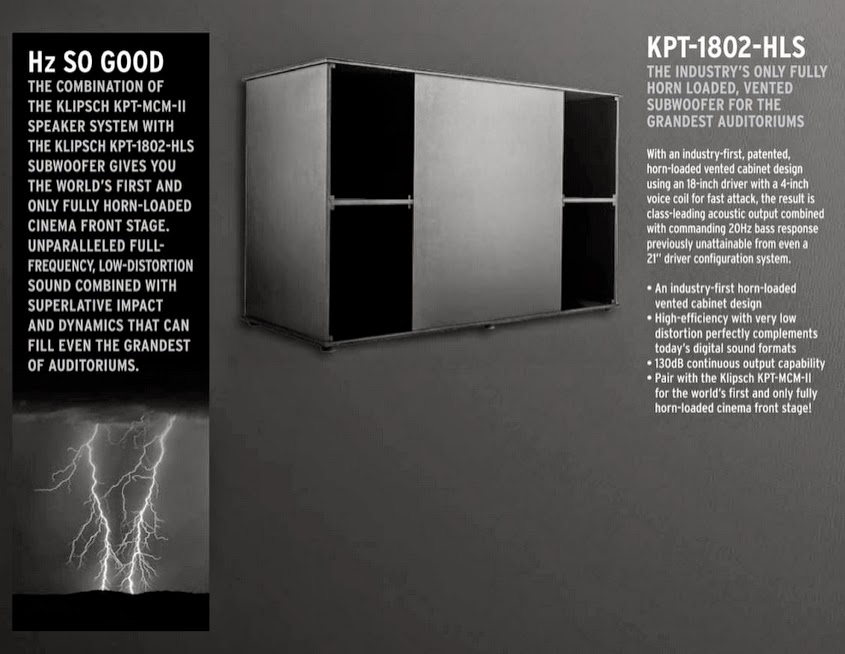 retro vintage modern hifi Klipsch KPT1802HLS Horn Subwoofer