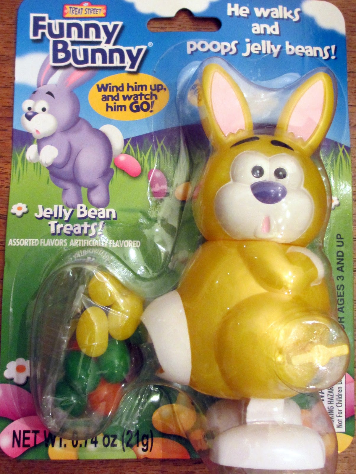 Easter bunny that poops jelly beans. Guess that's better than pooping ...