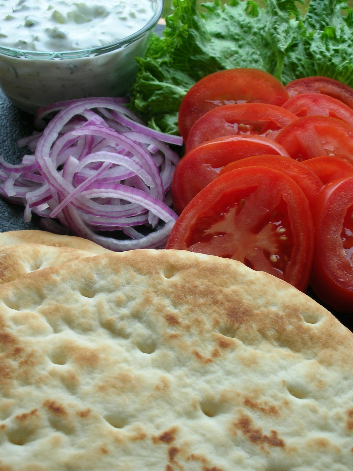 Basil Chicken Gyros with Tzatziki Sauce
