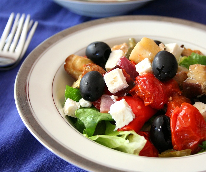 Roasted Vegetable Greek Salad (Low Carb and GlutenFree) All Day I Dream About Food