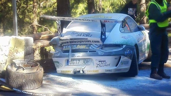 Salida de carrera Sergio Vallejo, Rally Islas Canarias Salida de carrera Sergio Vallejo, Rally Islas Canarias
