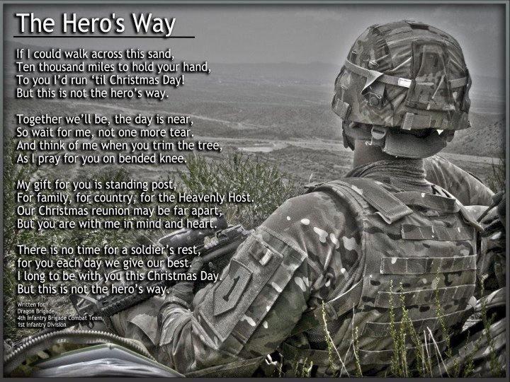 Amazing Grace-My Chains are Gone.org: CHRISTMAS POEM FOR OUR TROOPS (The Hero's Way)