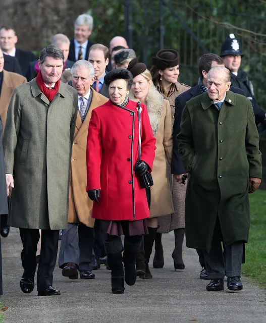 Britain's Prince William, Duke of Cambridge, and his wife Catherine, Duchess of Cambridge, leave after attending with other members of the royal family the traditional Christmas Day Church Service at Sandringham in eastern England, on Dec. 25, 2014.