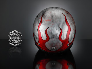 Custom helmet airbrushed by unexpected custom