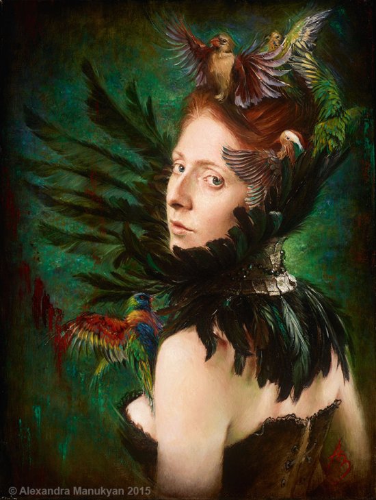 As belas pinturas foto-realistas com toques surreais e fetichistas de Alexandra Manukyan Alexandra Manukyan pinturas foto-realistas sensual fetiche