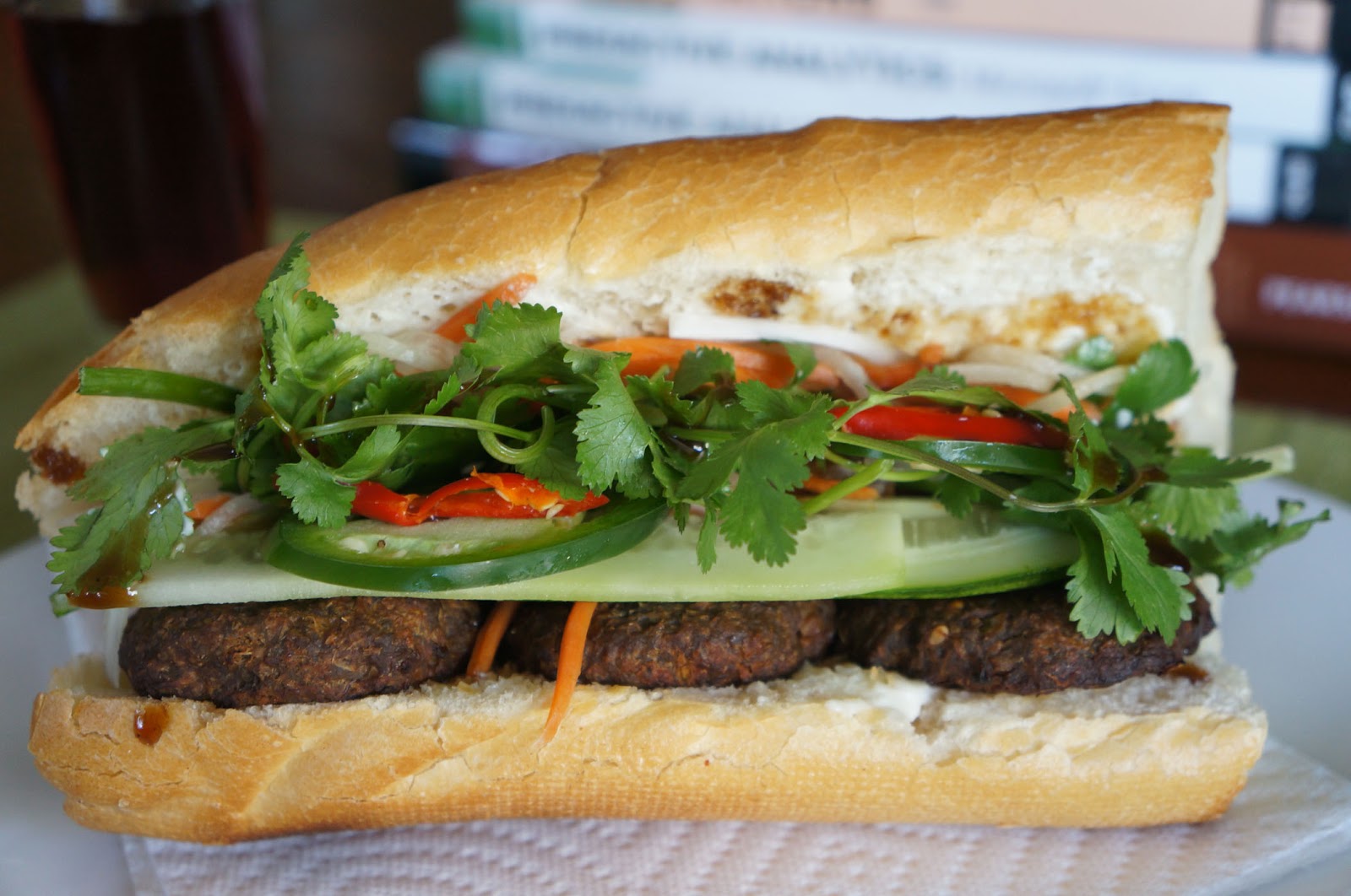Gourmet by Kat Grilled lemongrass beef sandwich (Banh mi thit bo nuong xa)