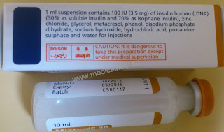 Soluble insulin 30% + Isophane insulin 70%  (10 ml Injection vials)