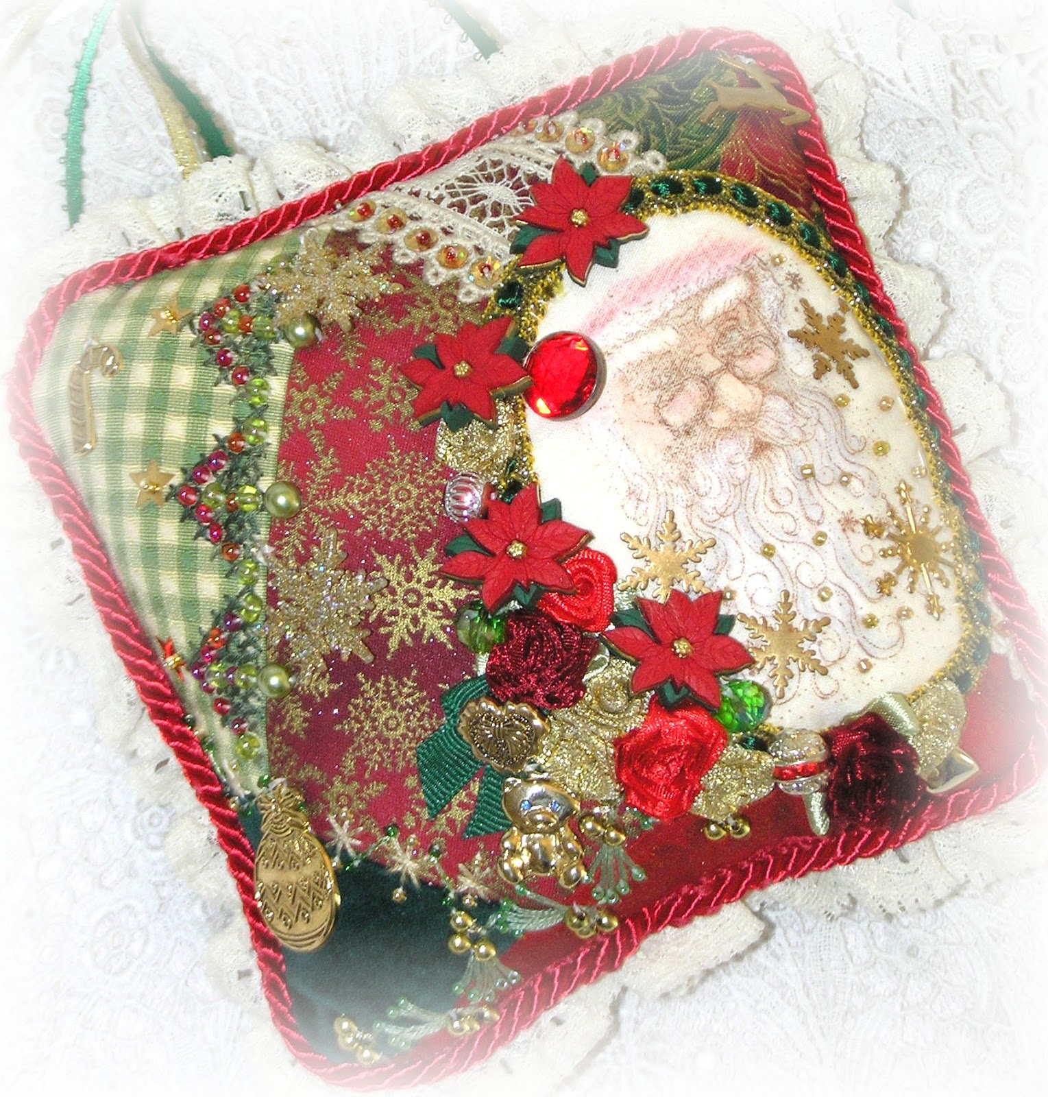Kitty And Me Designs Crazy Quilt Christmas Ornaments