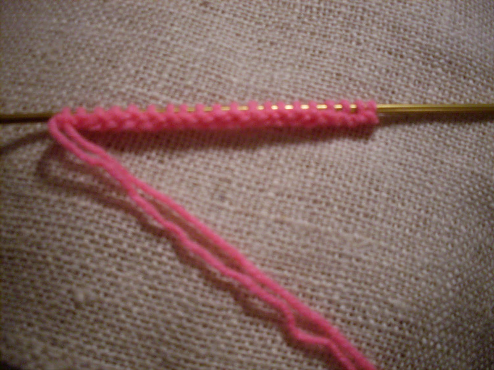 Craftybegonia How to Crochet with Knitting Needles Tutorial1
