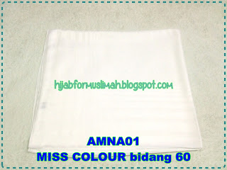 tudung MISS COLOUR bidang 60 plain