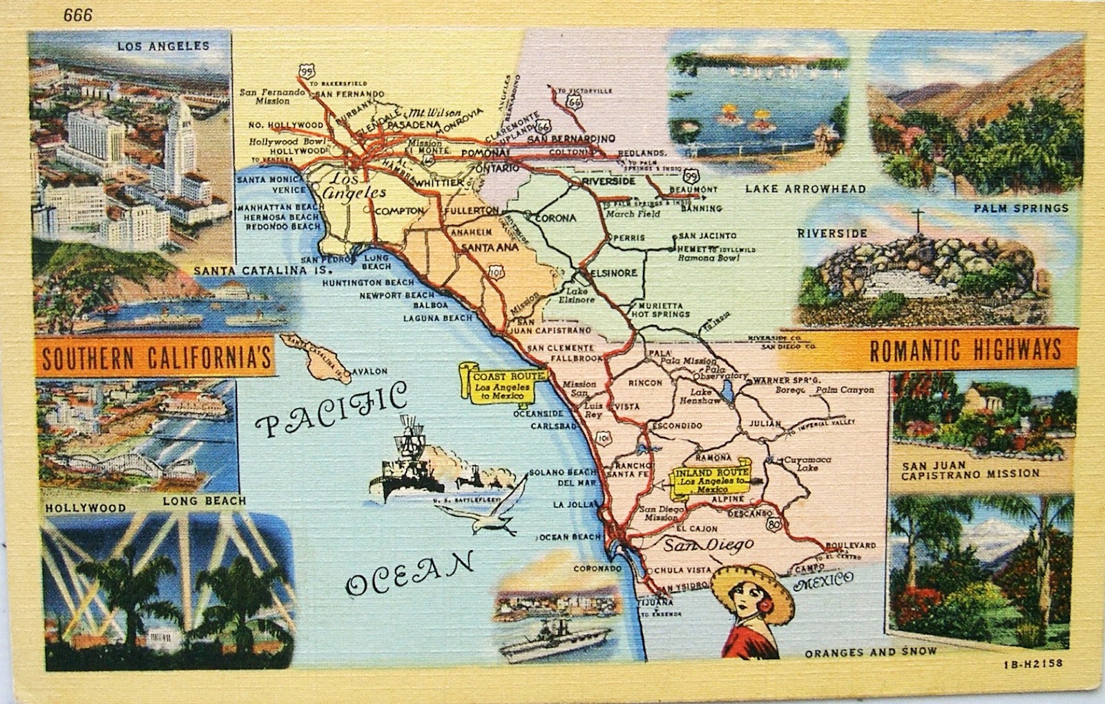 postcardiva postcard blog Vintage U.S. MAP Postcards