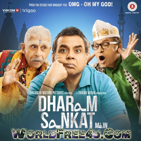 Poster Of Hindi Movie Dharam Sankat Mein (2015) Free Download Full New Hindi Movie Watch Online At worldfree4u.com