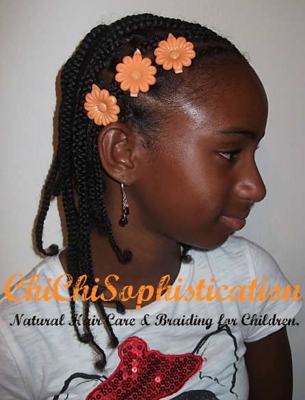 Natural Hair Style Summer Hair Style For Kids Cornrows Ponytails